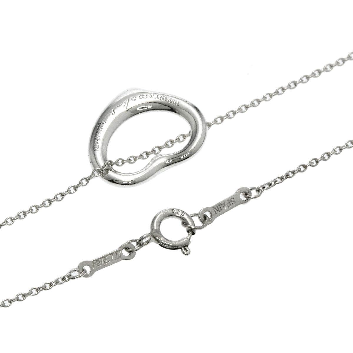 TIFFANY&Co. Open heart Necklace Silver Ladies [Used]