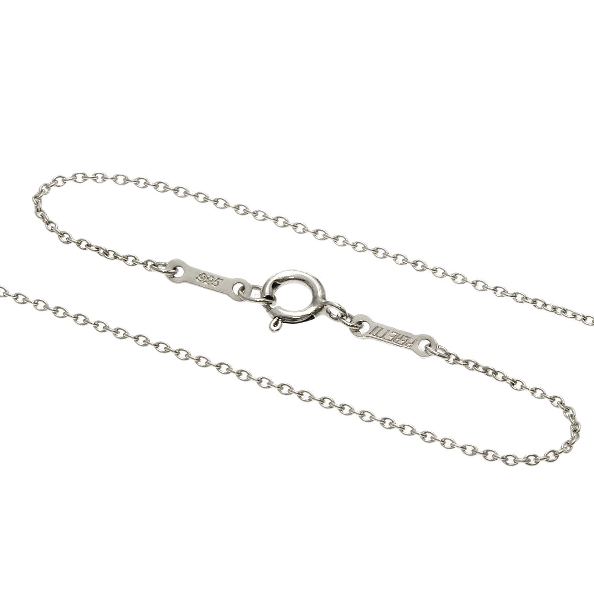 TIFFANY&Co. Open heart Necklace Silver Ladies [Used]