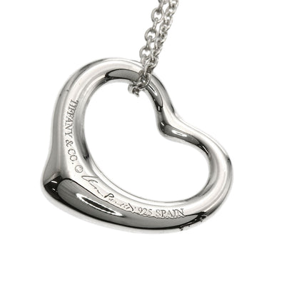 TIFFANY&Co. Open heart Necklace Silver Ladies [Used]
