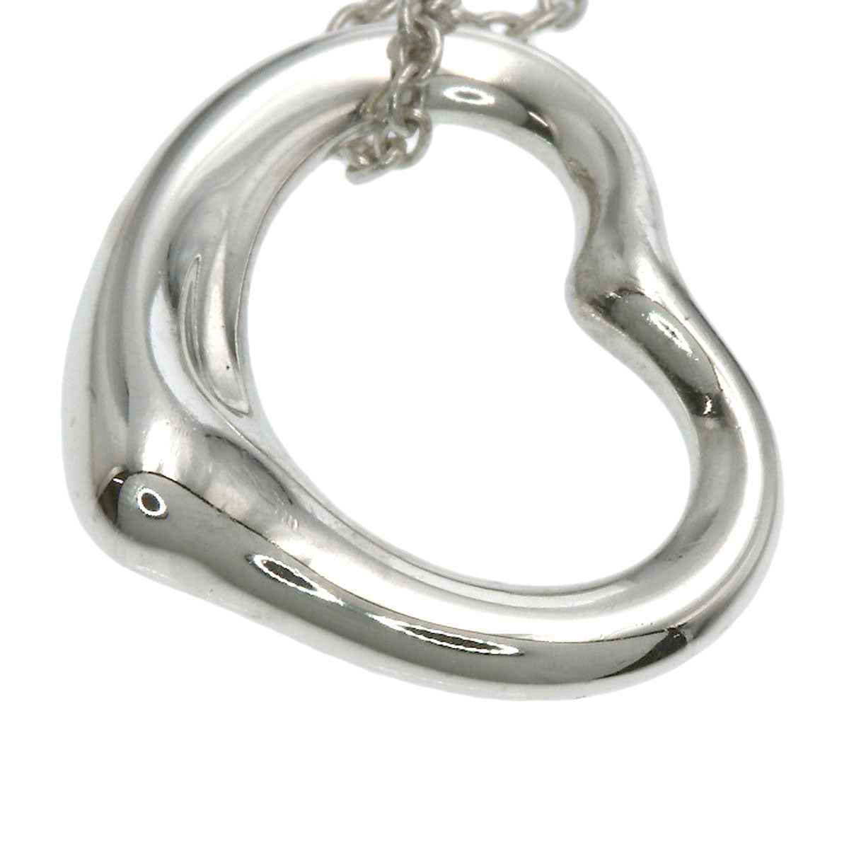 TIFFANY&Co. Open heart Necklace Silver Ladies [Used]