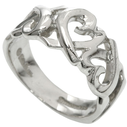 TIFFANY&Co. Triple rubbing heart Ring Silver Ladies [Used]