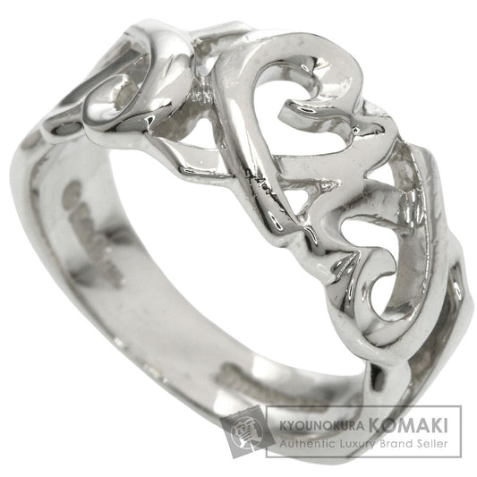 TIFFANY&Co. Triple rubbing heart Ring Silver Ladies [Used]