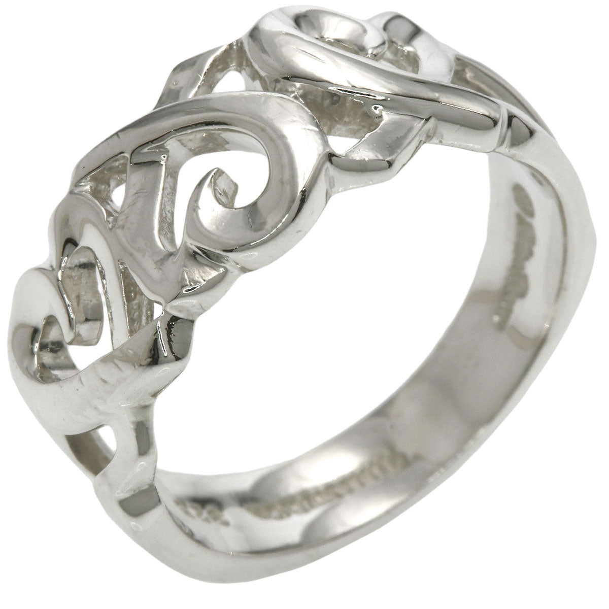 TIFFANY&Co. Triple rubbing heart Ring Silver Ladies [Used]