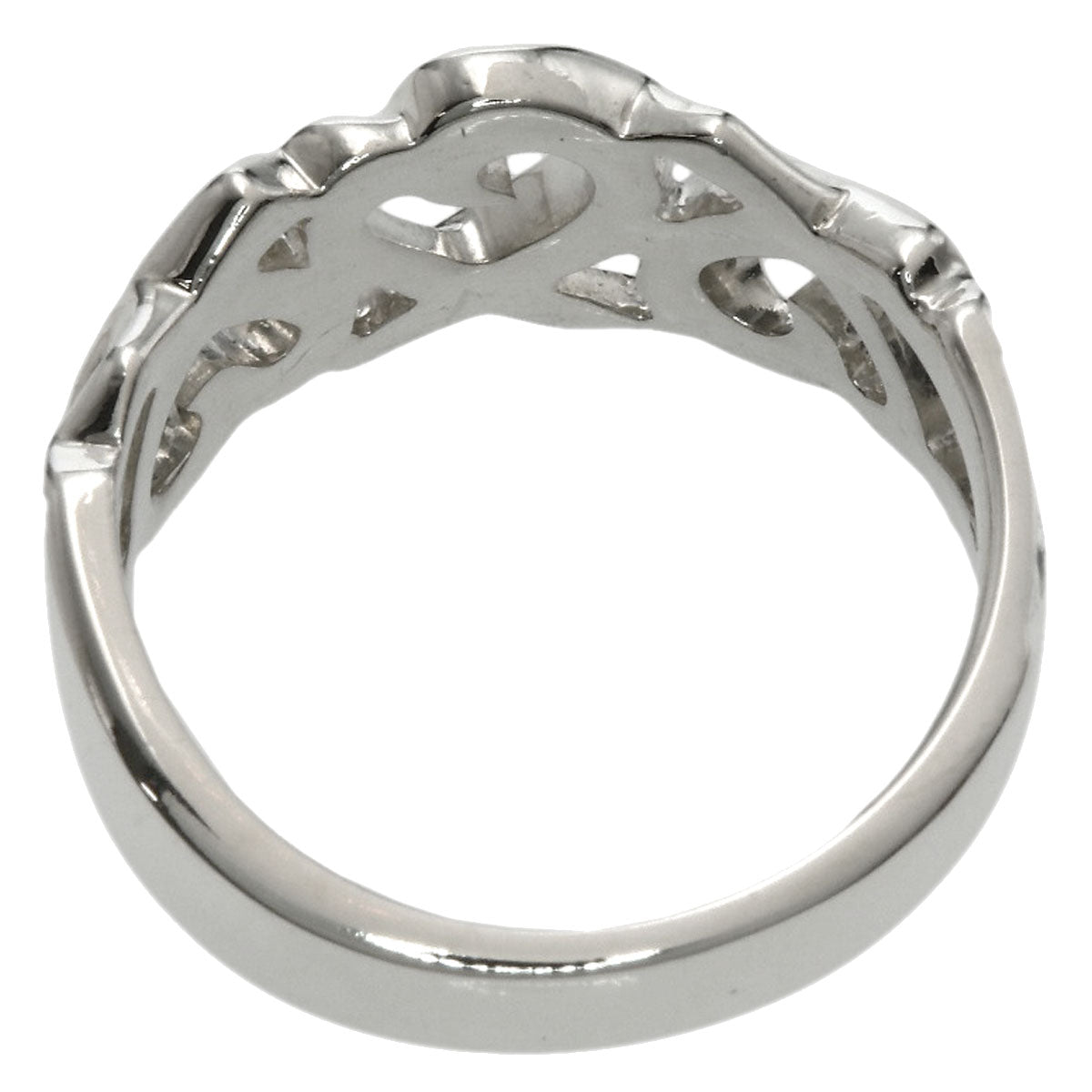 TIFFANY&Co. Triple rubbing heart Ring Silver Ladies [Used]