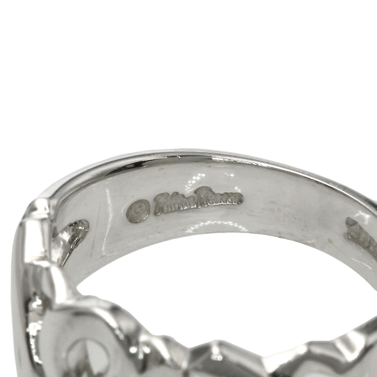 TIFFANY&Co. Triple rubbing heart Ring Silver Ladies [Used]
