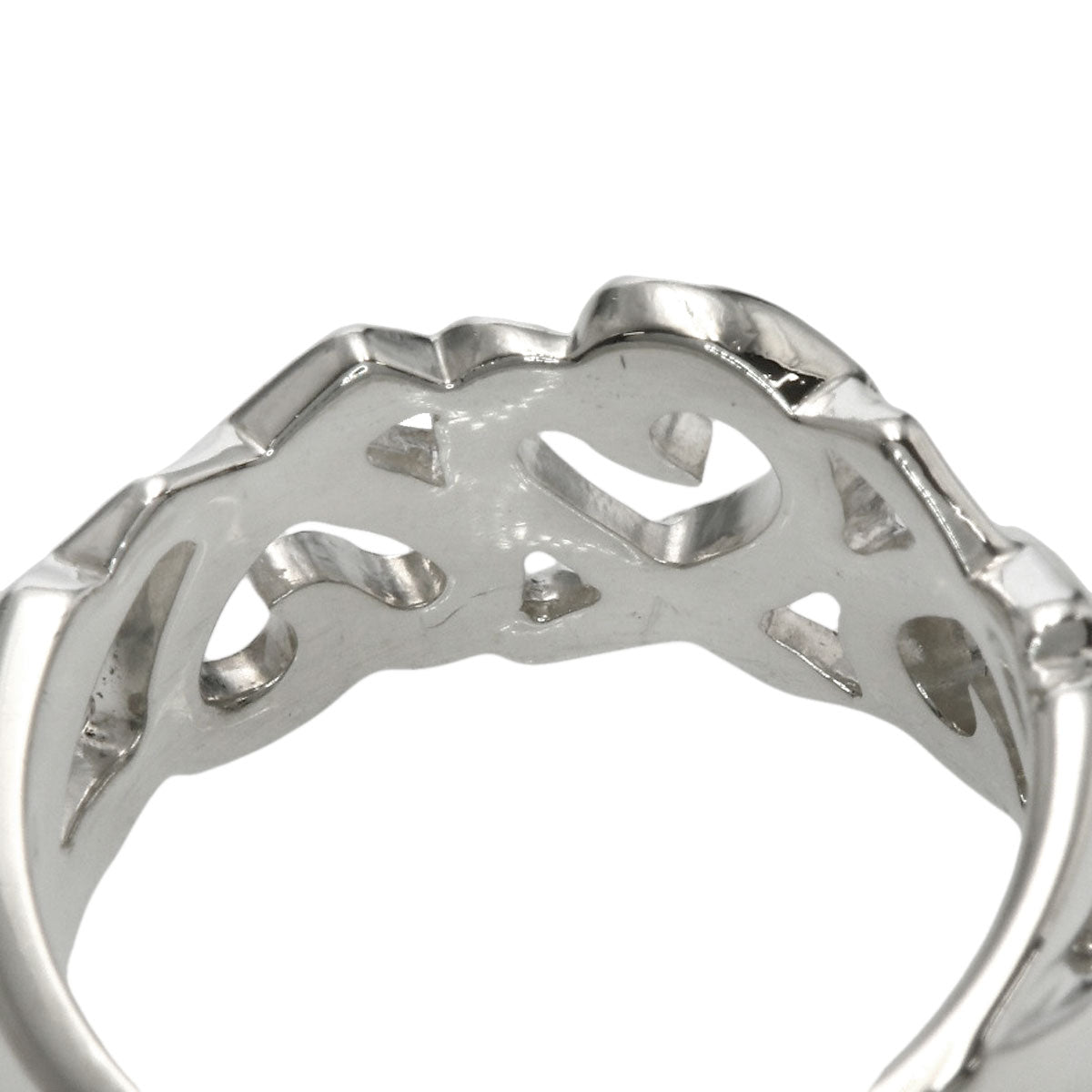 TIFFANY&Co. Triple rubbing heart Ring Silver Ladies [Used]