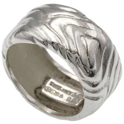 TIFFANY&Co. Vintage wood motif Ring Silver Ladies [Used]
