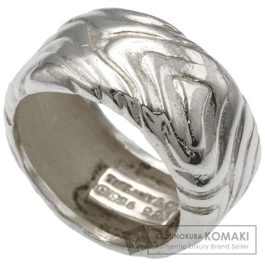 TIFFANY&Co. Vintage wood motif Ring Silver Ladies [Used]