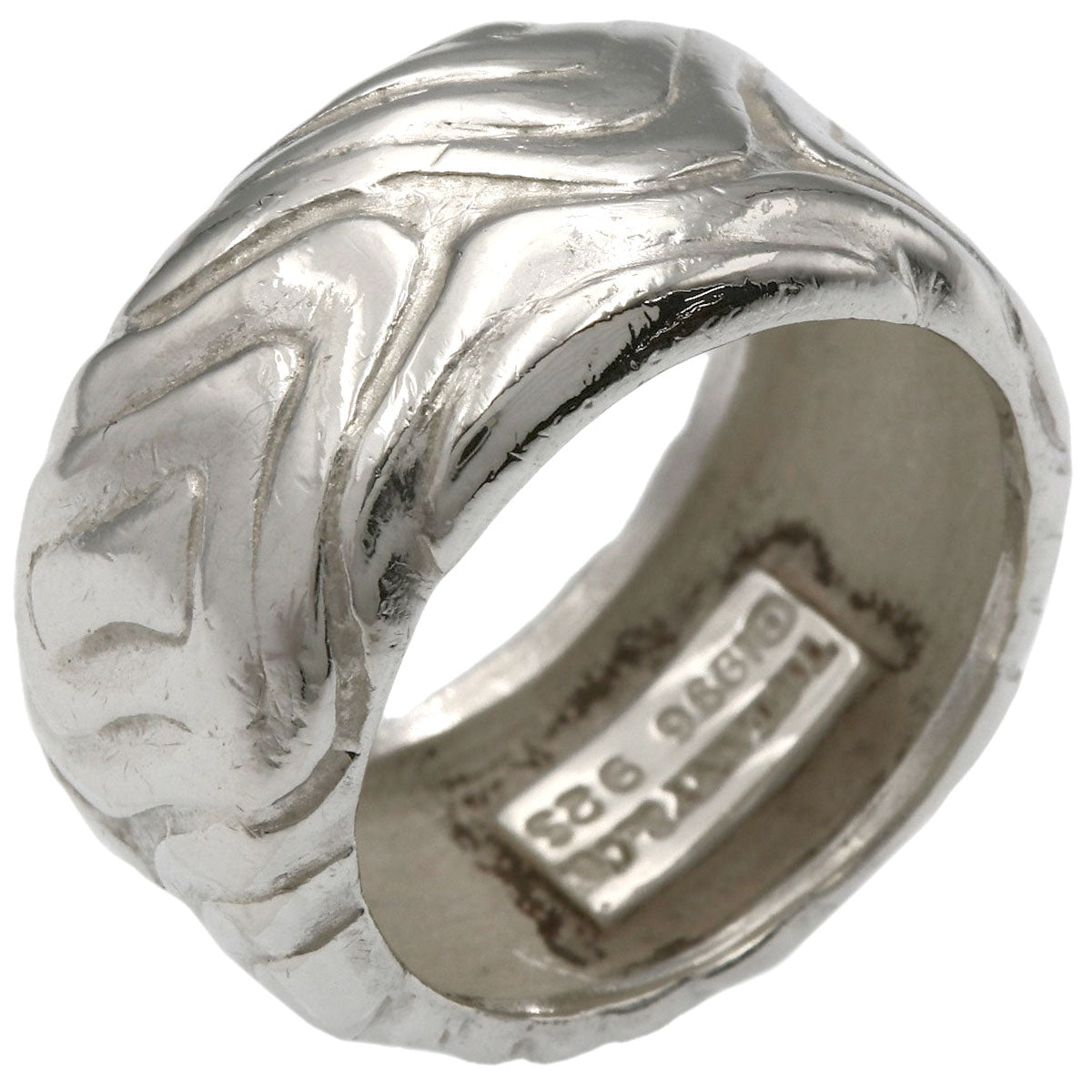 TIFFANY&Co. Vintage wood motif Ring Silver Ladies [Used]