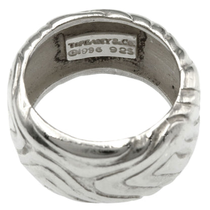 TIFFANY&Co. Vintage wood motif Ring Silver Ladies [Used]