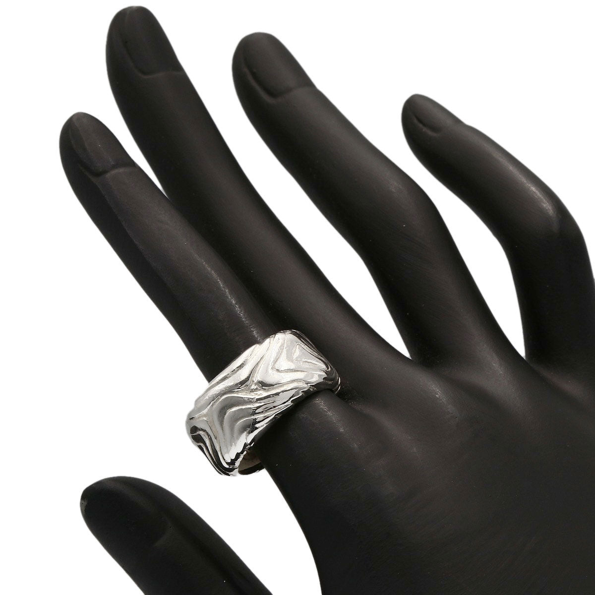 TIFFANY&Co. Vintage wood motif Ring Silver Ladies [Used]