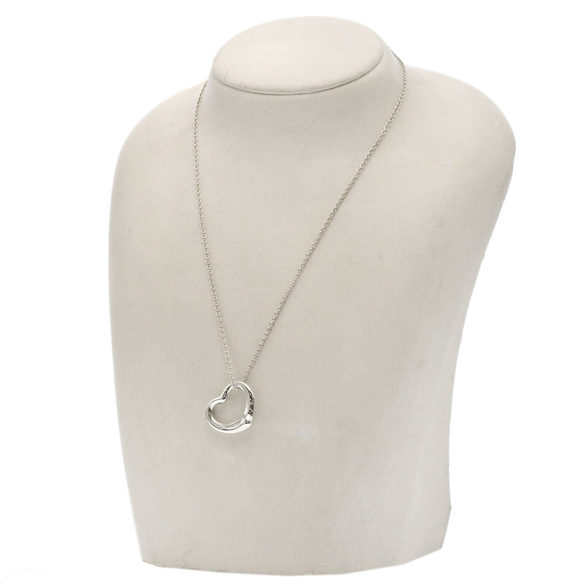 TIFFANY&Co. Open heart Necklace Silver Ladies [Used]