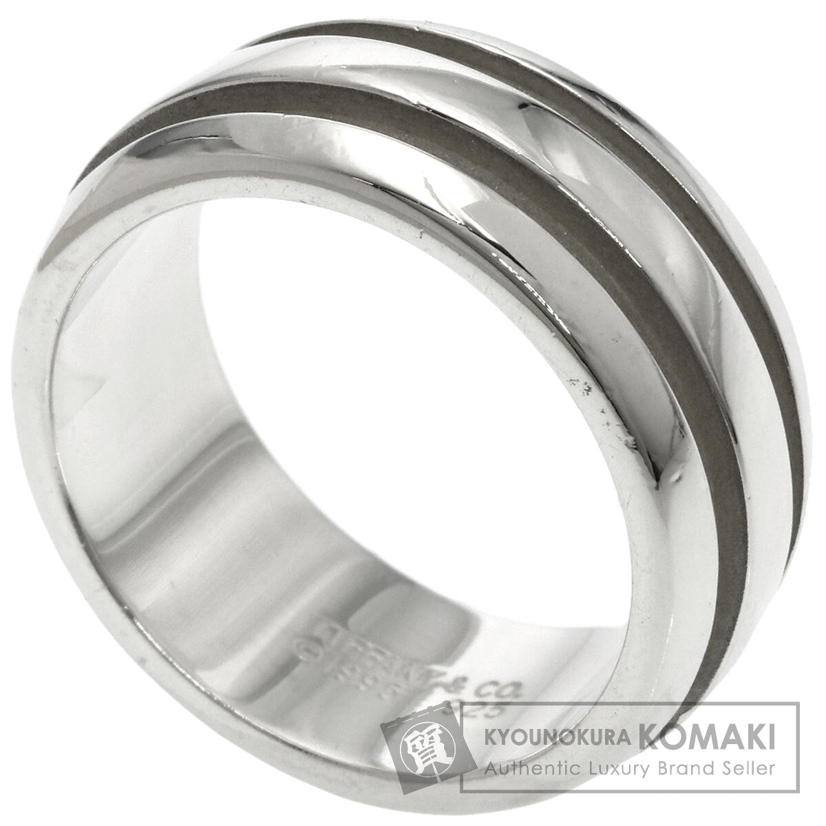 TIFFANY&Co. Grooved Ring Silver Ladies [Used]
