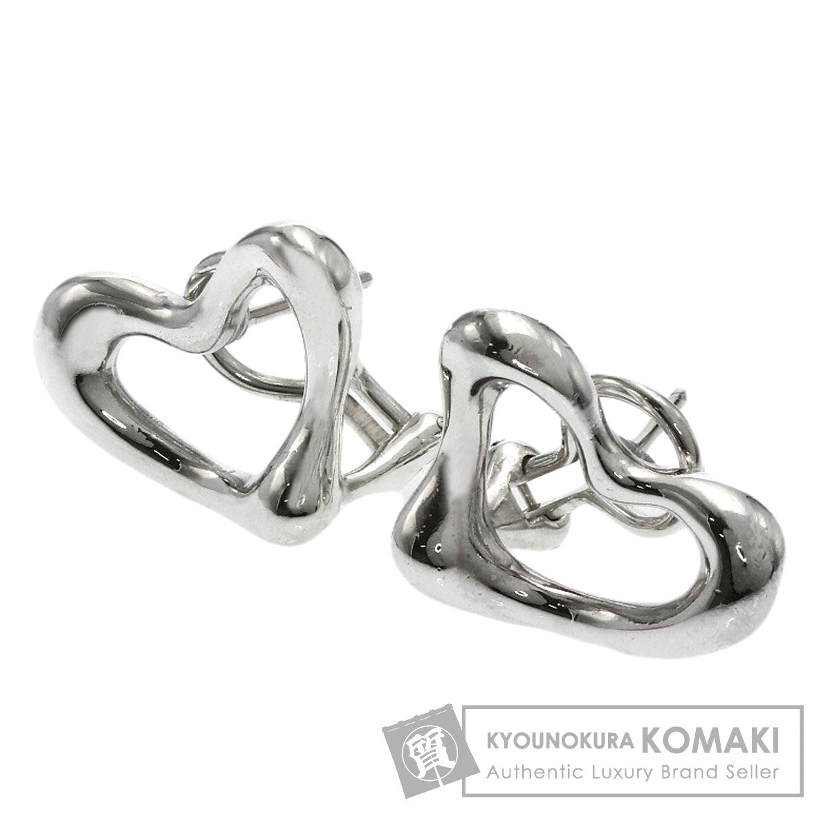 TIFFANY&Co. Open heart earring Silver K14WGLadies [Used]