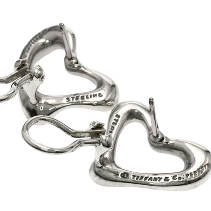 TIFFANY&Co. Open heart earring Silver K14WGLadies [Used]