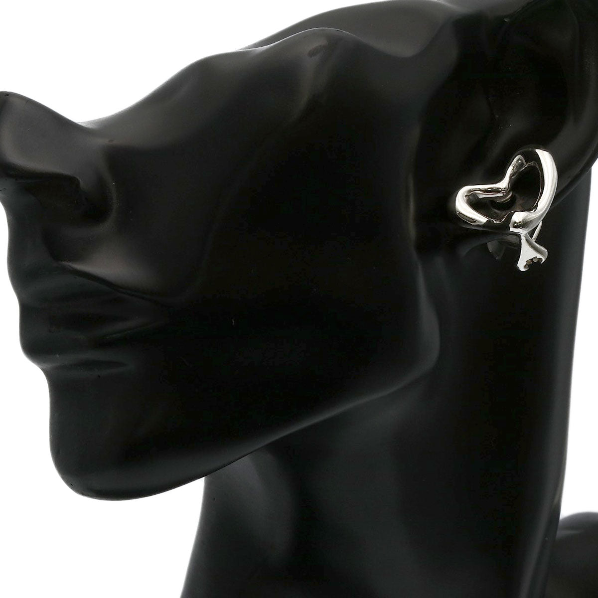 TIFFANY&Co. Open heart earring Silver K14WGLadies [Used]