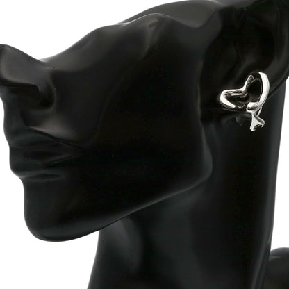 TIFFANY&Co. Open heart earring Silver K14WGLadies [Used]