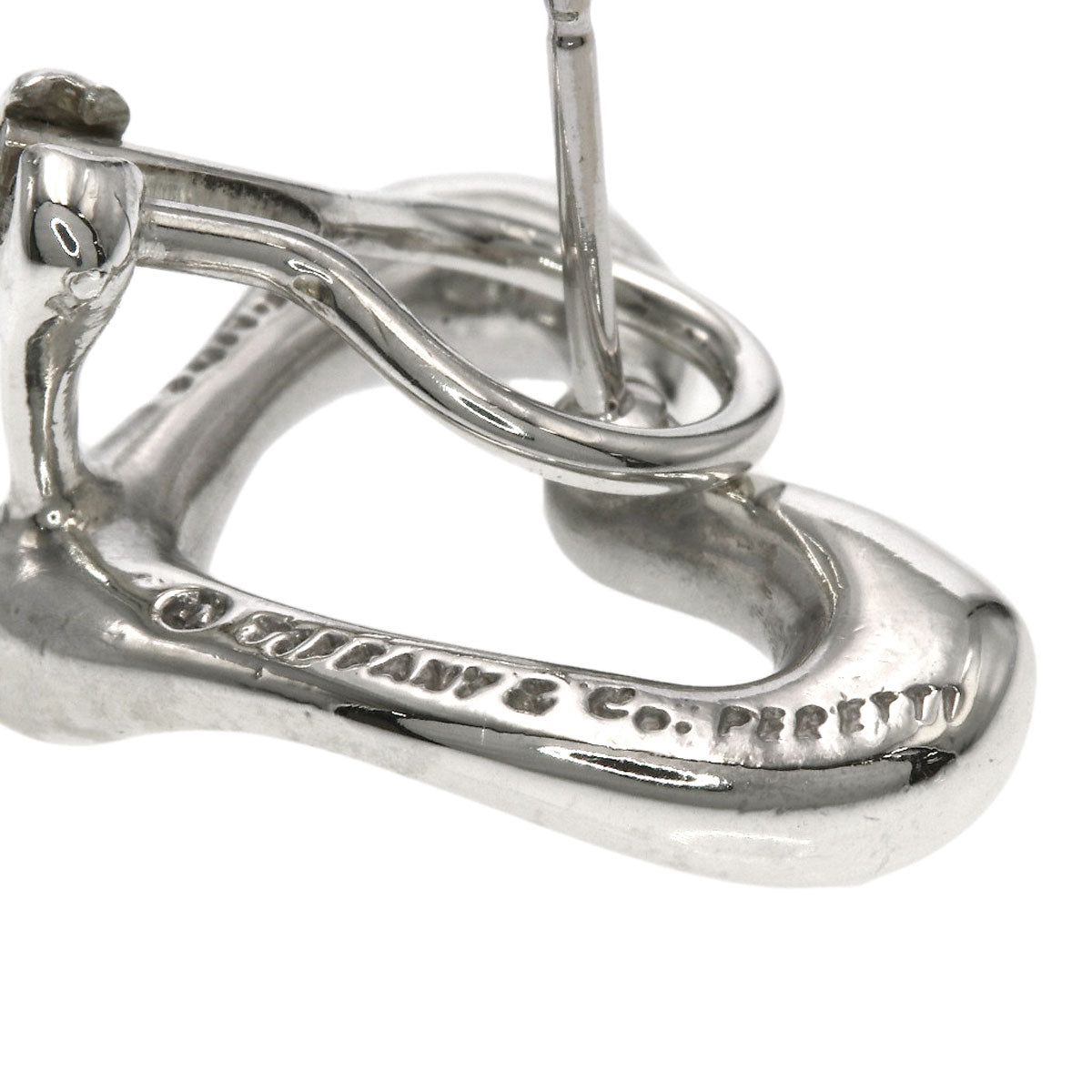 TIFFANY&Co. Open heart earring Silver K14WGLadies [Used]