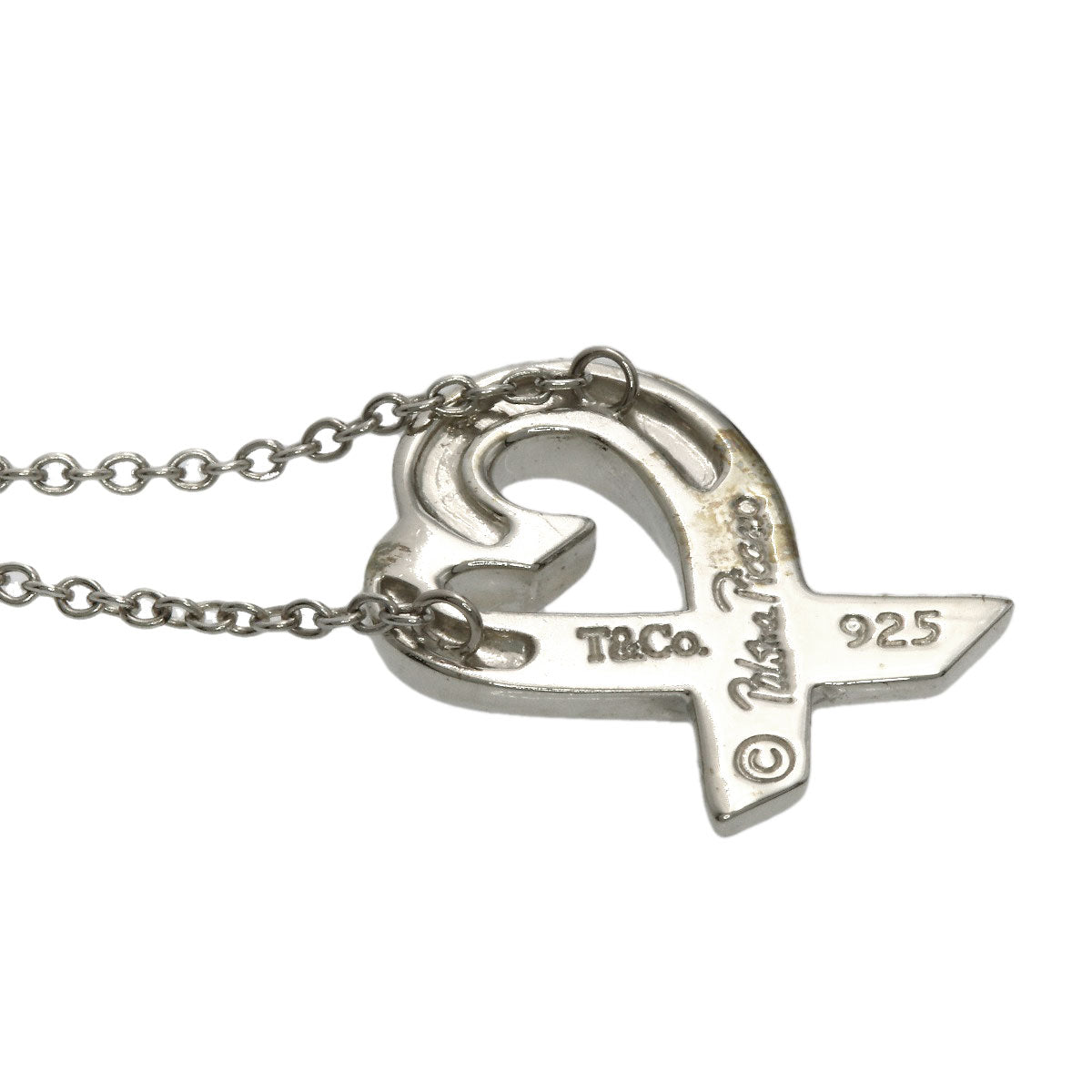 TIFFANY&Co. Loving heart Necklace Silver Ladies [Used]