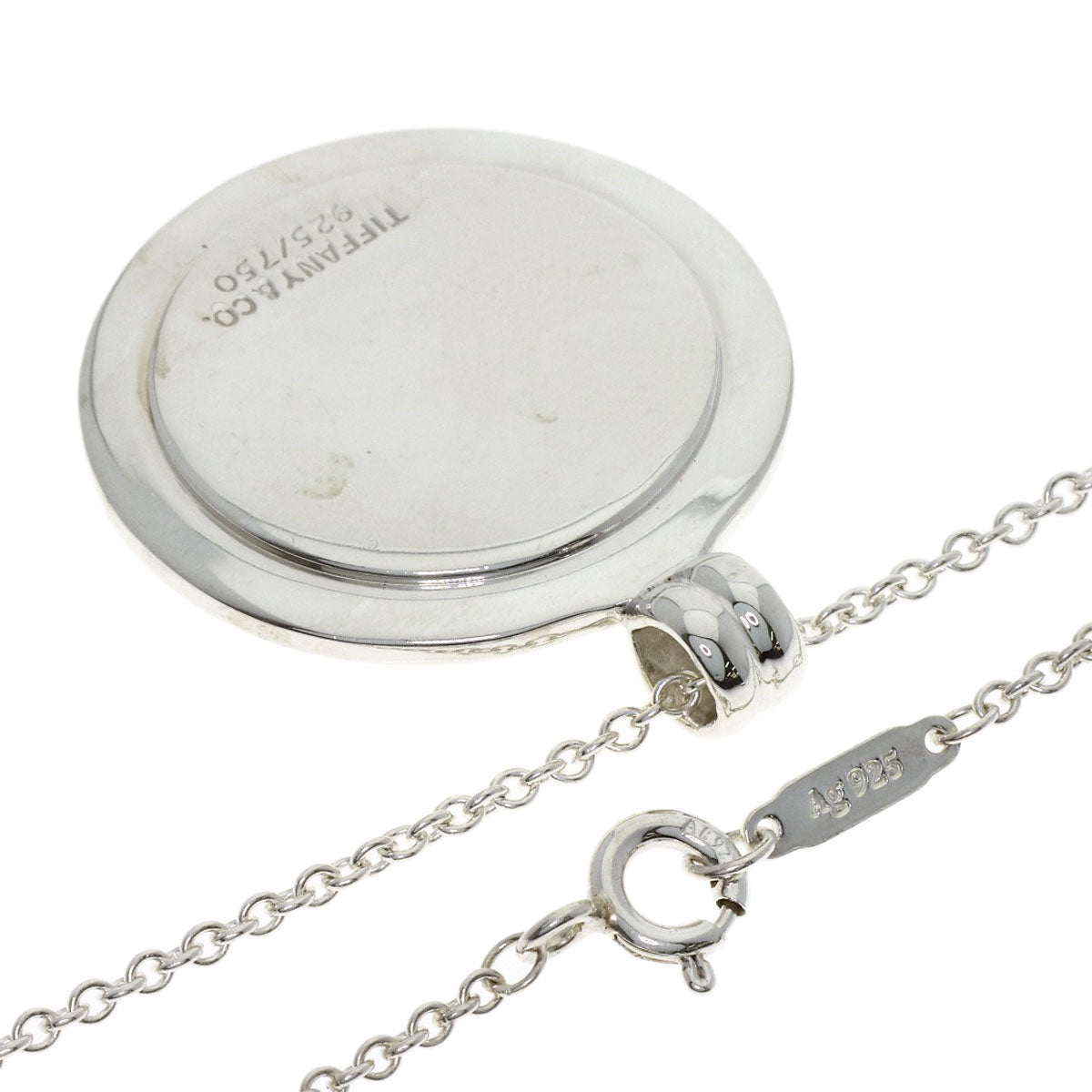 TIFFANY&Co. Saint Christopher Coin Necklace Silver 18K Yellow GoldLadies [Used]