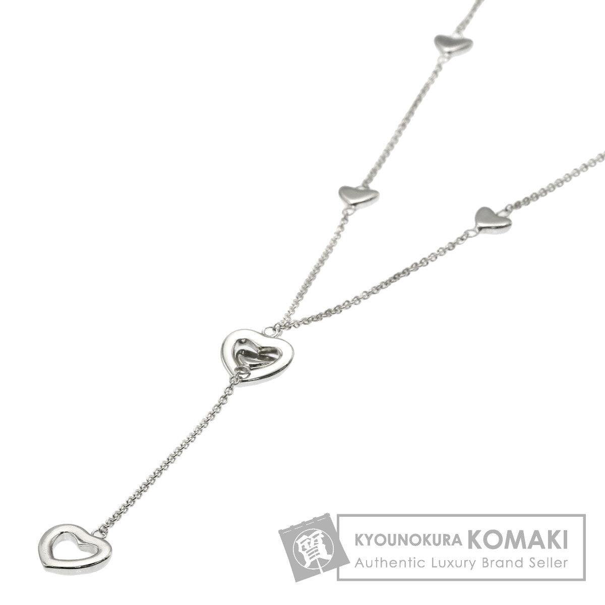 TIFFANY&Co. Heart Link Lariat Necklace Silver Ladies [Used]