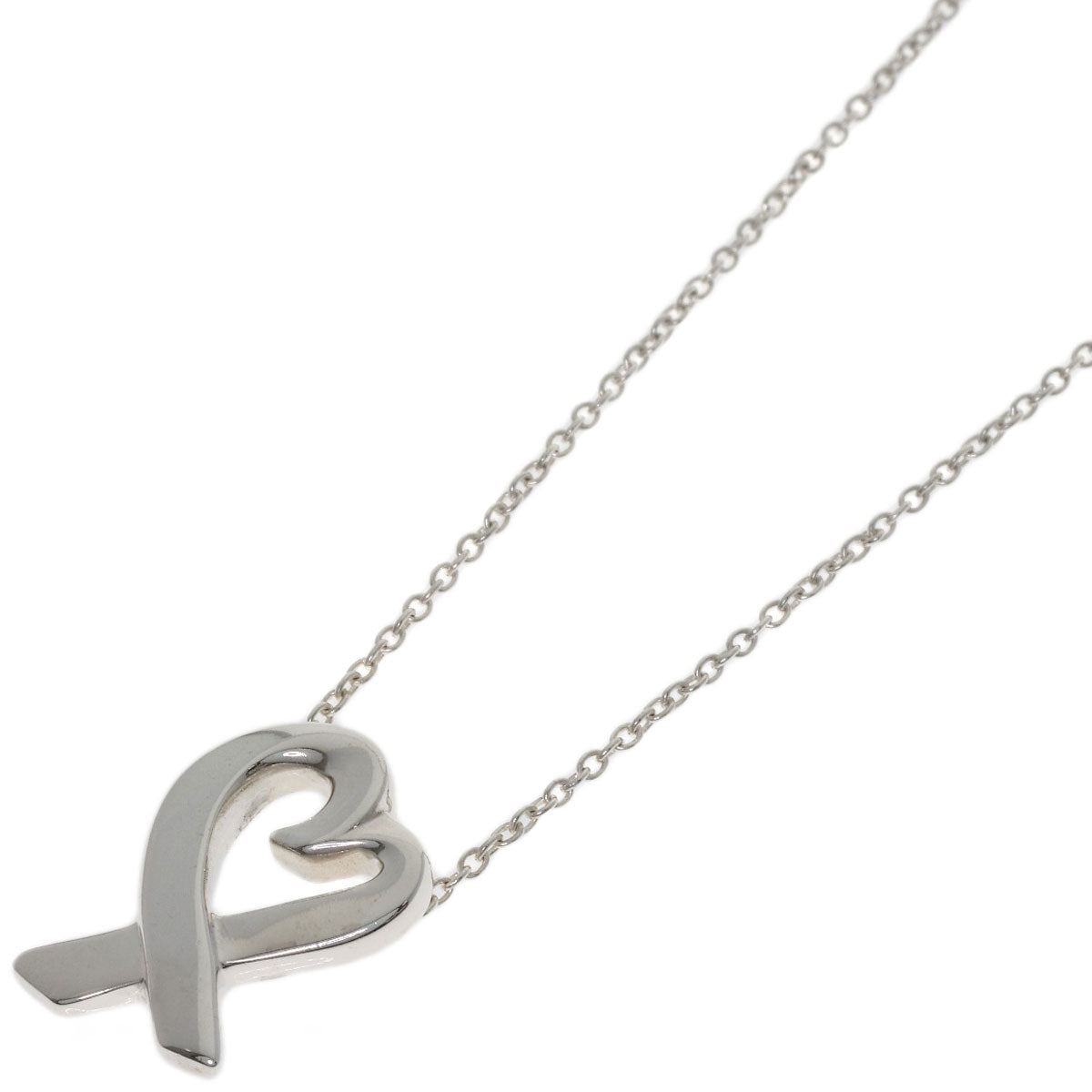 TIFFANY&Co. Loving heart Necklace Silver Ladies [Used]