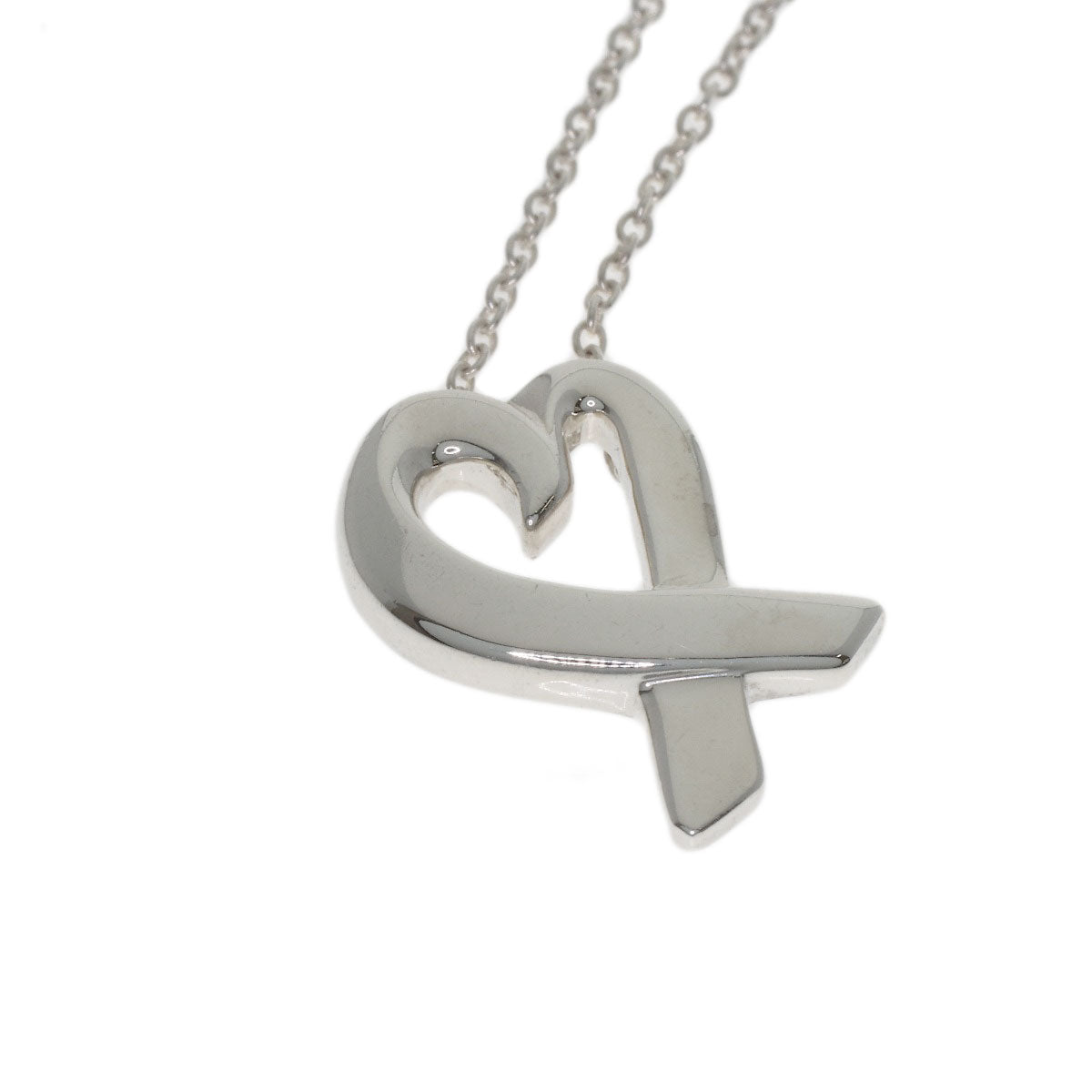 TIFFANY&Co. Loving heart Necklace Silver Ladies [Used]