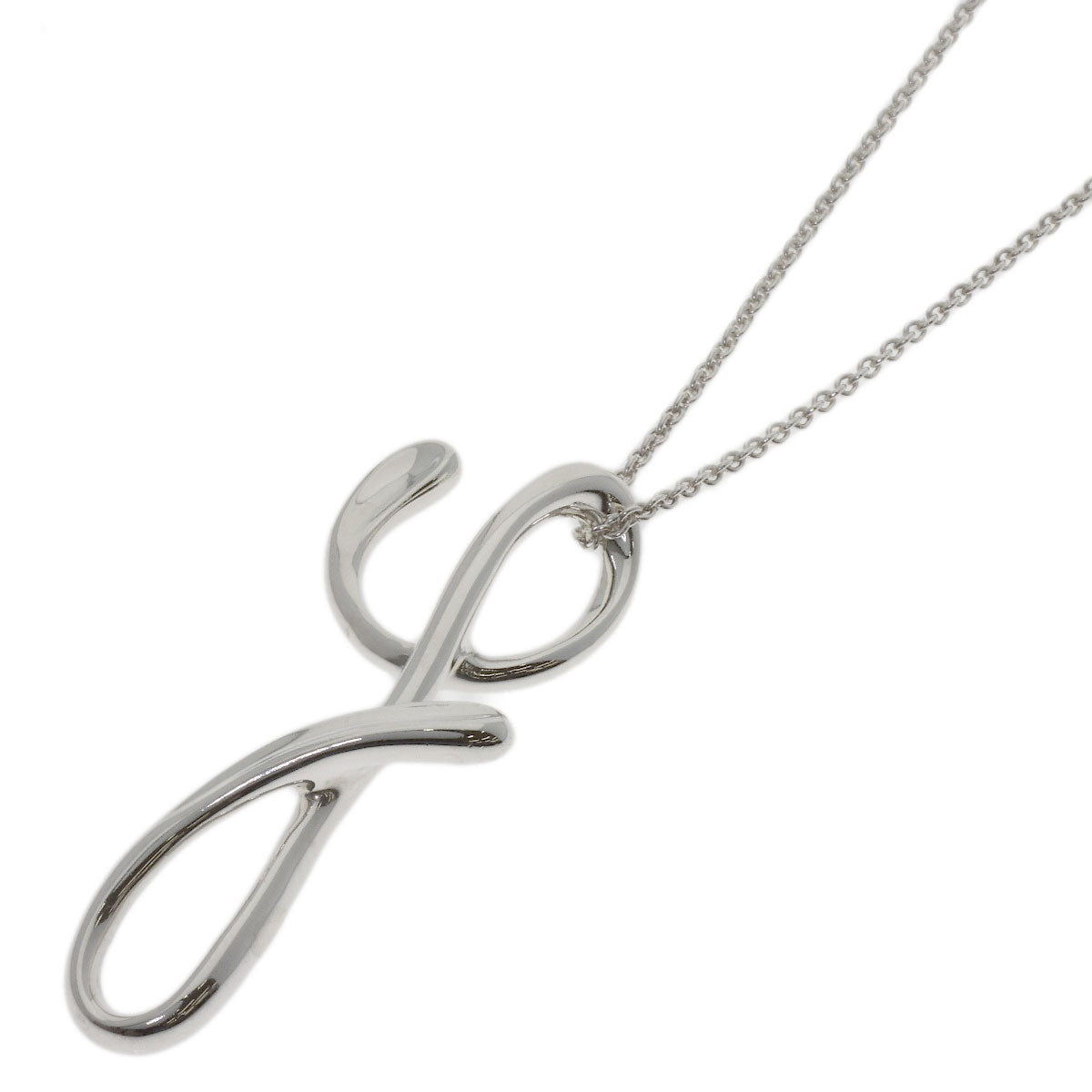 TIFFANY&Co. Initial Y Necklace Silver Ladies [Used]