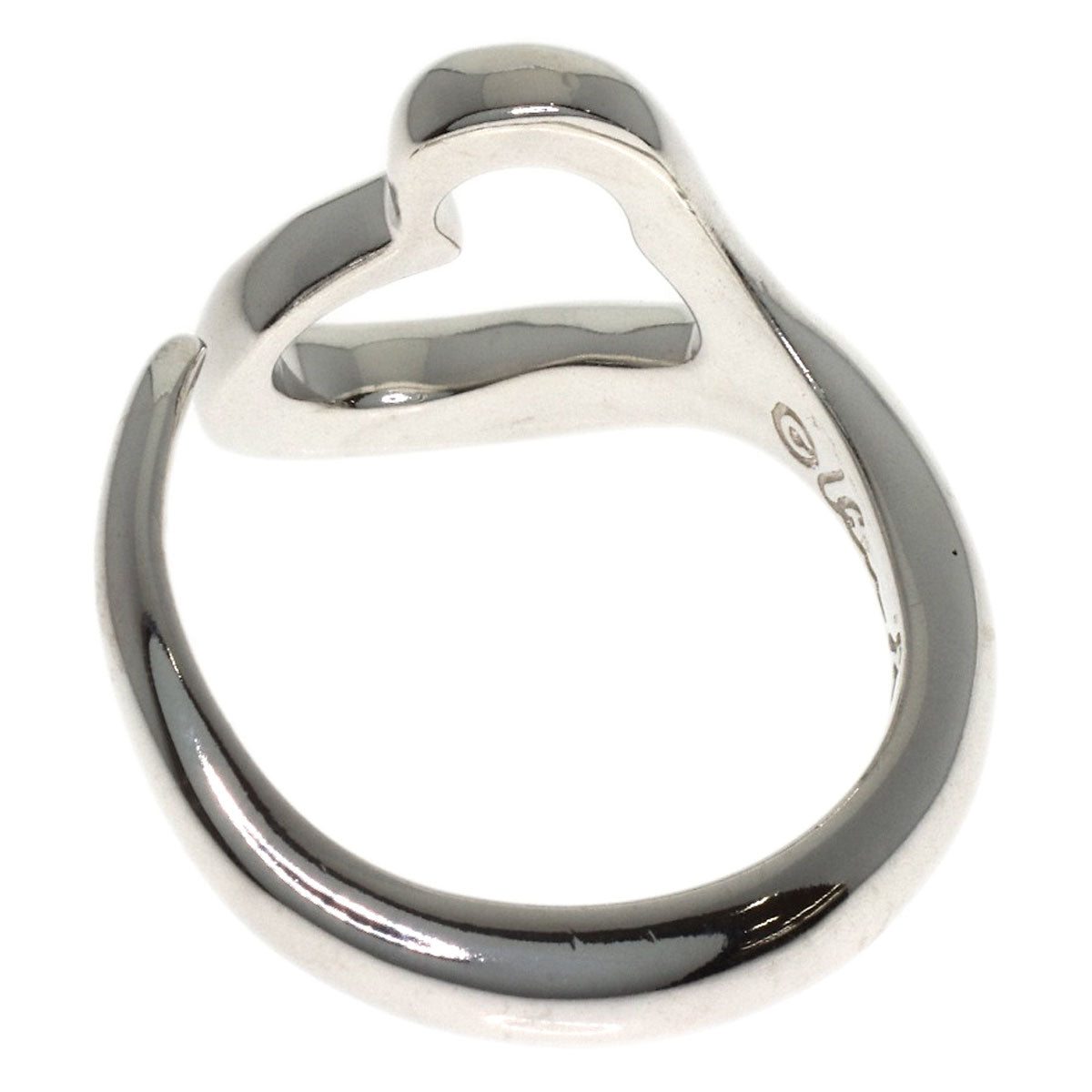 TIFFANY&Co. Open heart Ring Silver Ladies [Used]