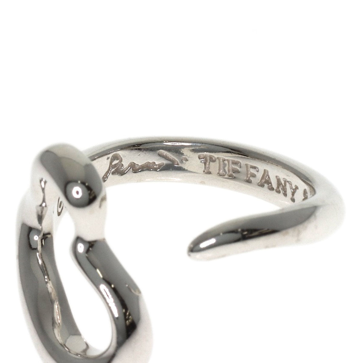TIFFANY&Co. Open heart Ring Silver Ladies [Used]