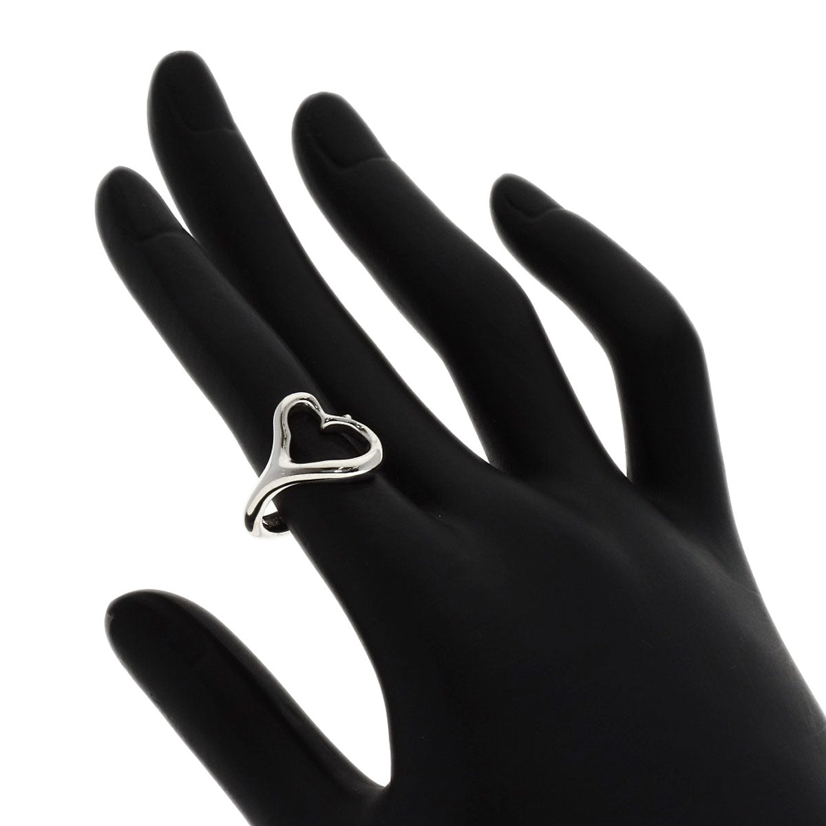TIFFANY&Co. Open heart Ring Silver Ladies [Used]