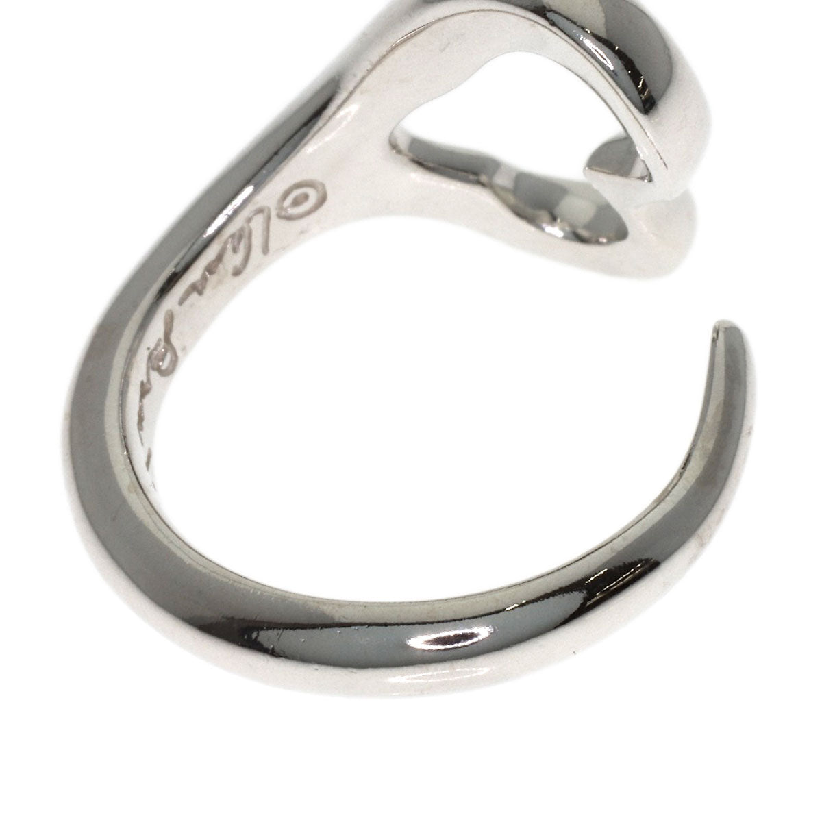 TIFFANY&Co. Open heart Ring Silver Ladies [Used]