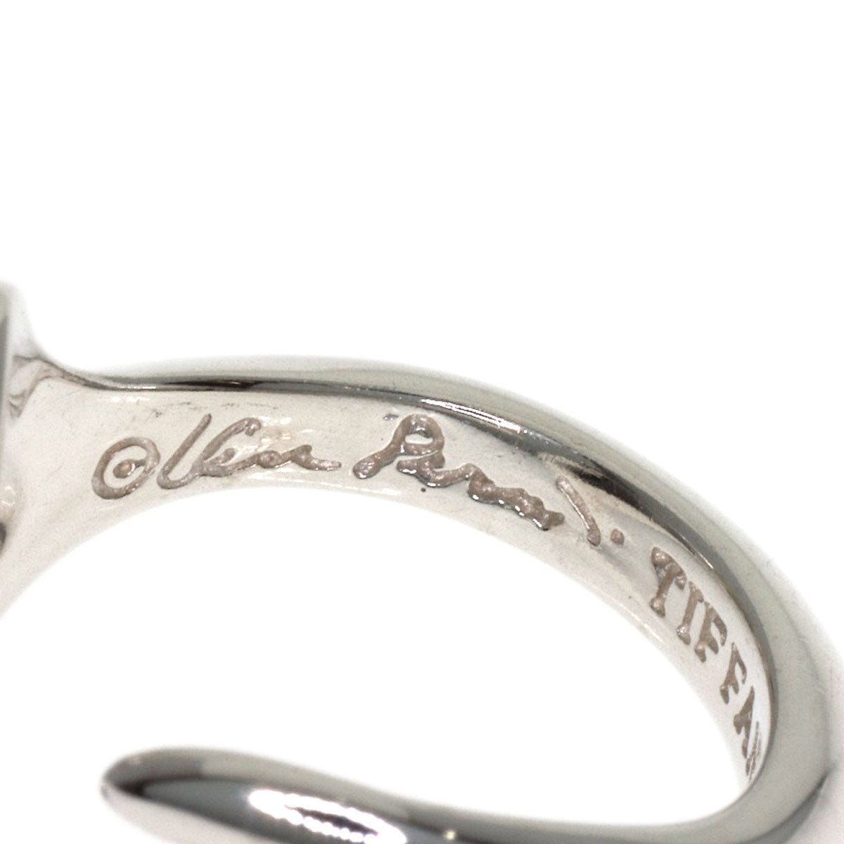 TIFFANY&Co. Open heart Ring Silver Ladies [Used]