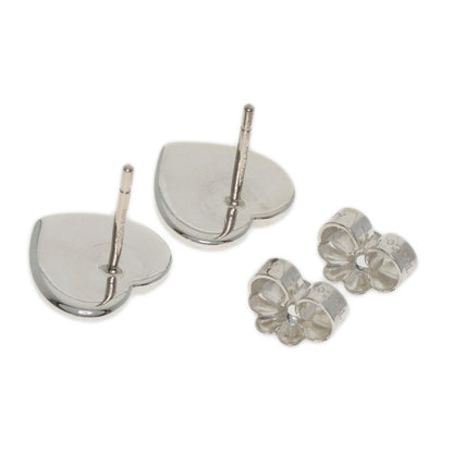 TIFFANY&Co. Return to Mini Love Heart Enamel earring Silver Ladies [Used]
