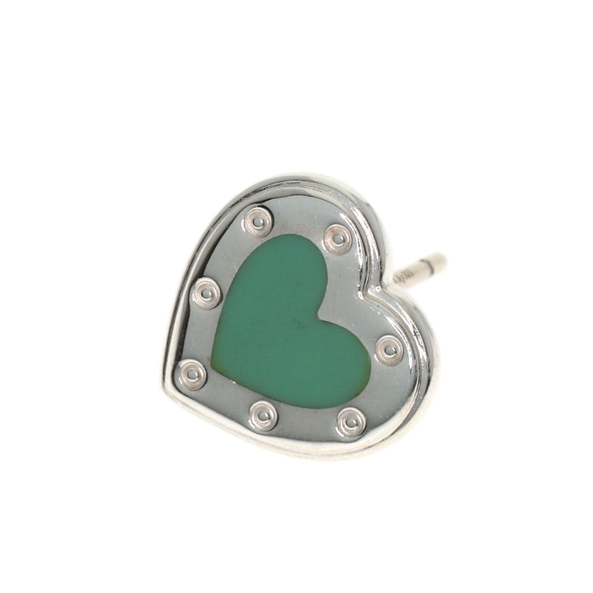 TIFFANY&Co. Return to Mini Love Heart Enamel earring Silver Ladies [Used]
