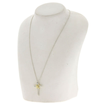 TIFFANY&Co. Signature cross Necklace Silver 18K Yellow GoldLadies [Used]