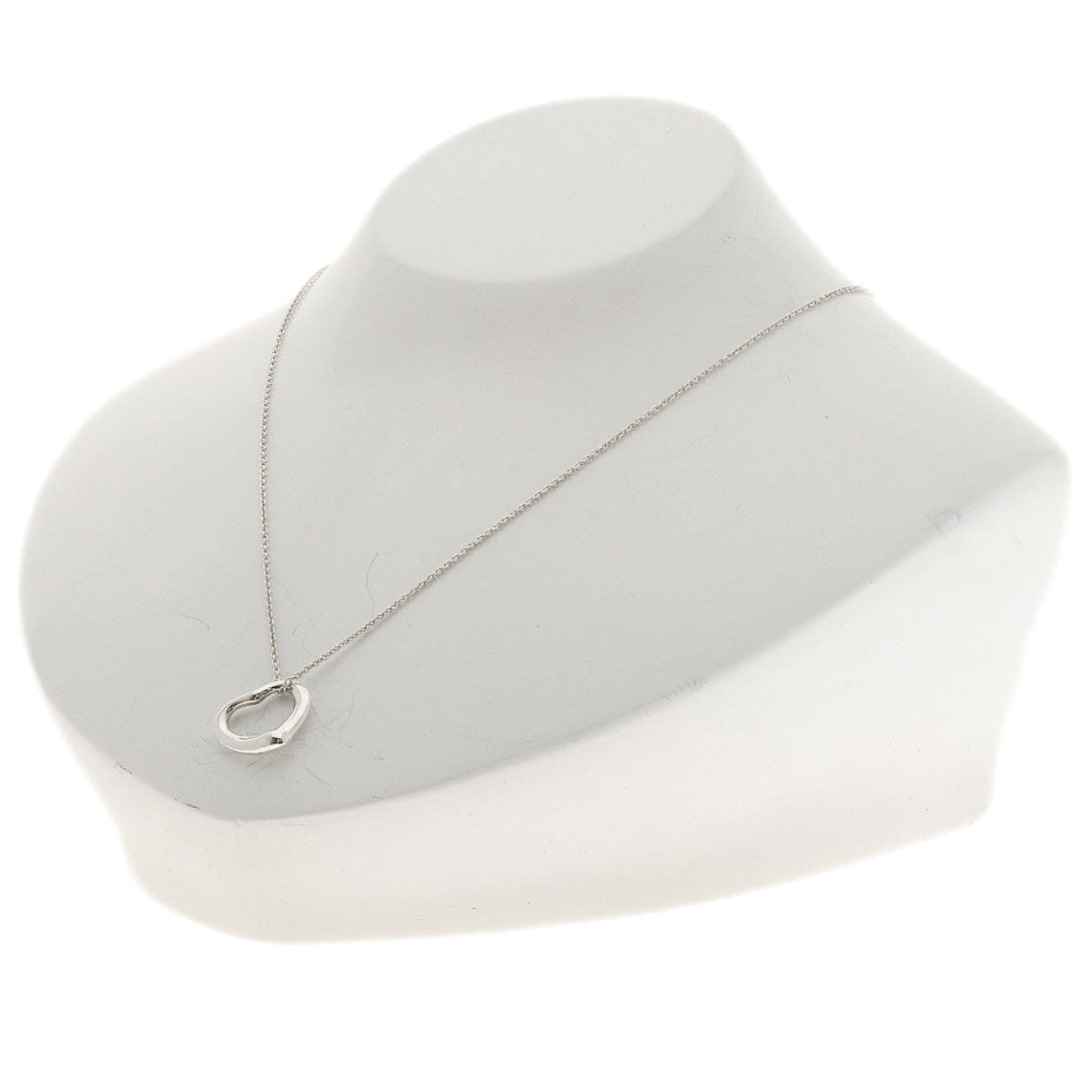 TIFFANY&Co. Open heart Necklace Silver Ladies [Used]