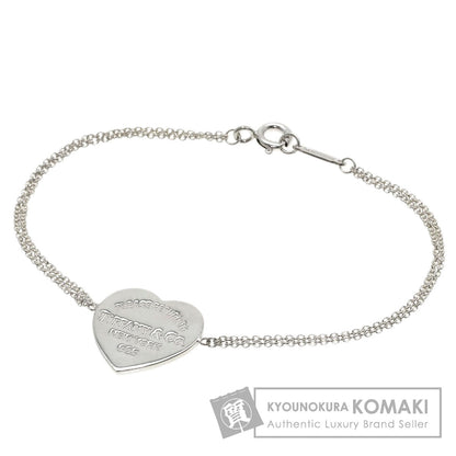 TIFFANY&Co. Return to TIFFANY&Co. Heart Tag Double Chain Bracelet Silver Ladies [Used]