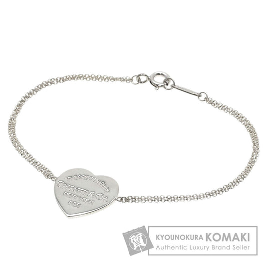 TIFFANY&Co. Return to TIFFANY&Co. Heart Tag Double Chain Bracelet Silver Ladies [Used]