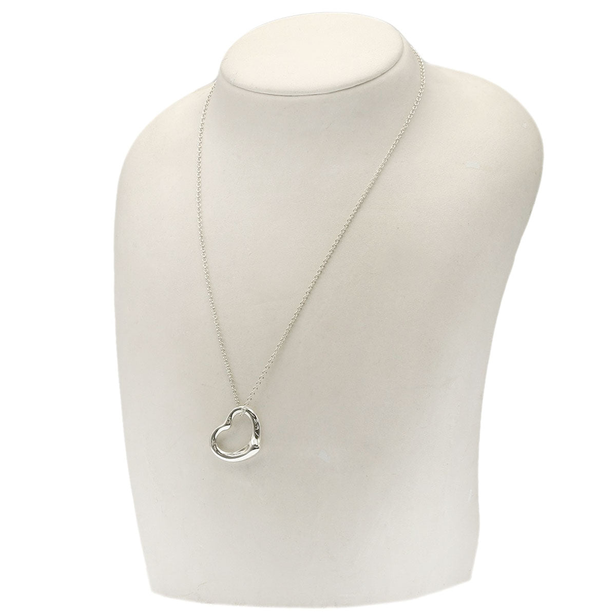 TIFFANY&Co. Open heart Necklace Silver Ladies [Used]