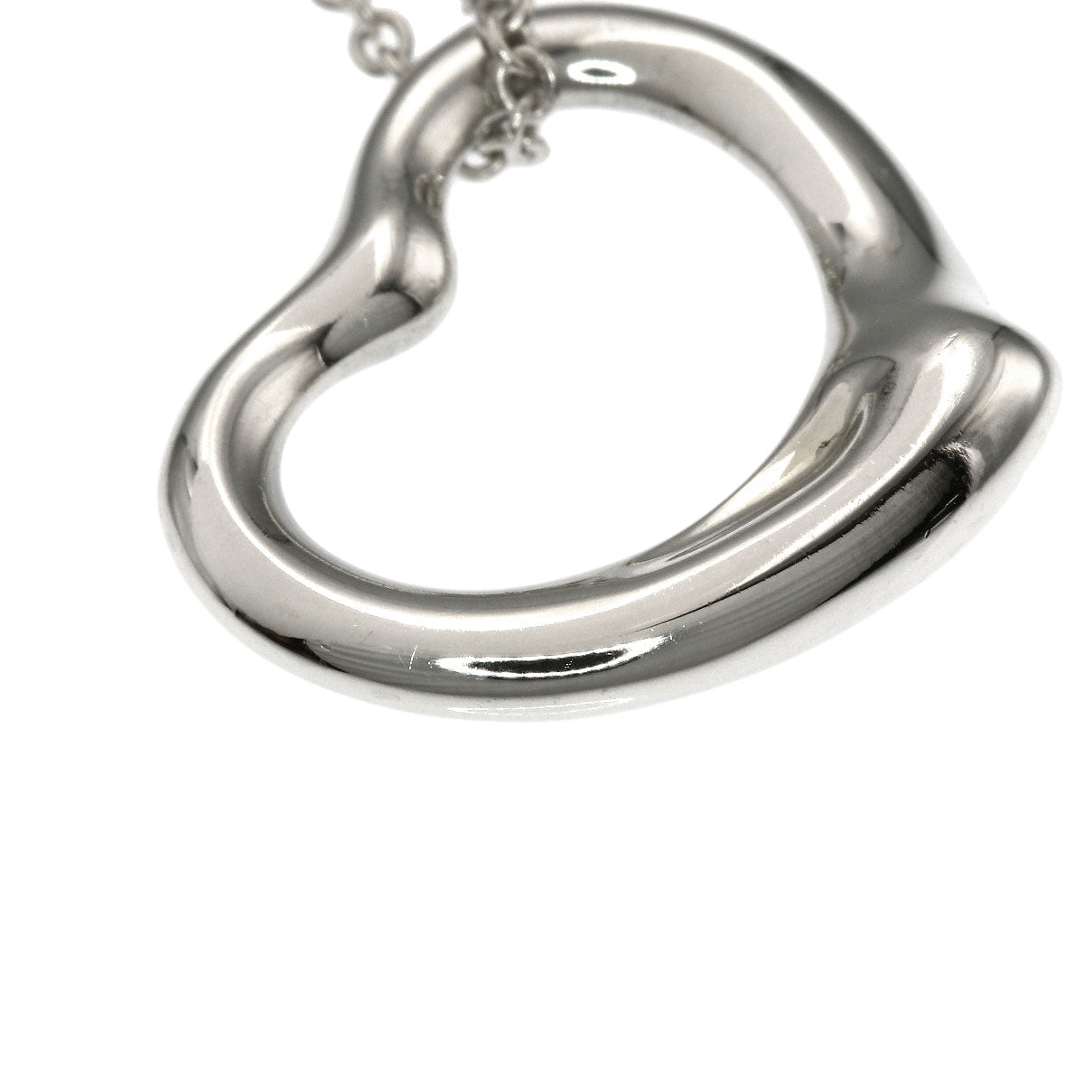 TIFFANY&Co. Open heart Necklace Silver Ladies [Used]