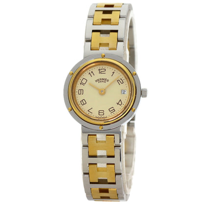 HERMES Clipper old type Watches Stainless Steel/SSxGP Ladies