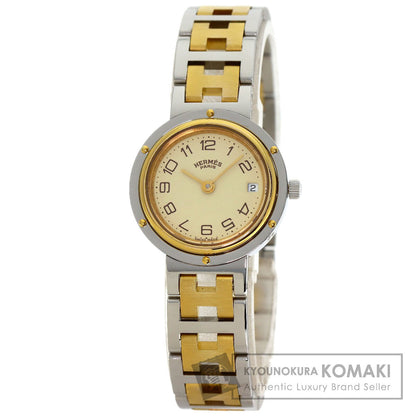 HERMES Clipper old type Watches Stainless Steel/SSxGP Ladies