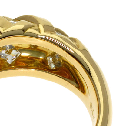 CHANEL Baroque Collection Princess Cut Diamond Ring K18 Yellow Gold Ladies [Used]