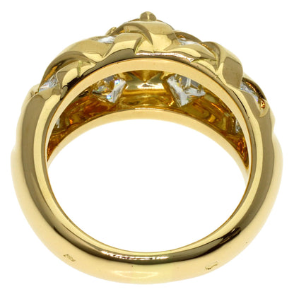 CHANEL Baroque Collection Princess Cut Diamond Ring K18 Yellow Gold Ladies [Used]