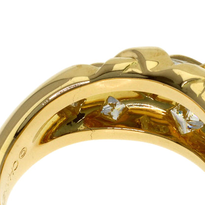 CHANEL Baroque Collection Princess Cut Diamond Ring K18 Yellow Gold Ladies [Used]