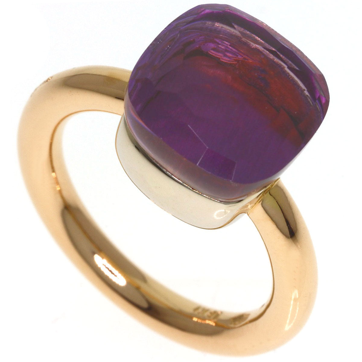 Pomellato Noodle Classic Amethyst Ring K18 Pink Gold K18 White GoldLadies [Used]