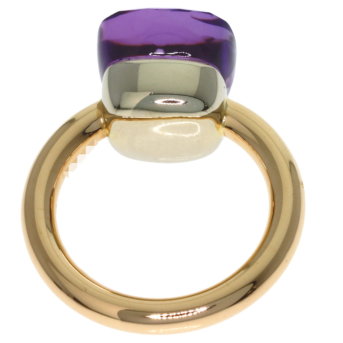 Pomellato Noodle Classic Amethyst Ring K18 Pink Gold K18 White GoldLadies [Used]