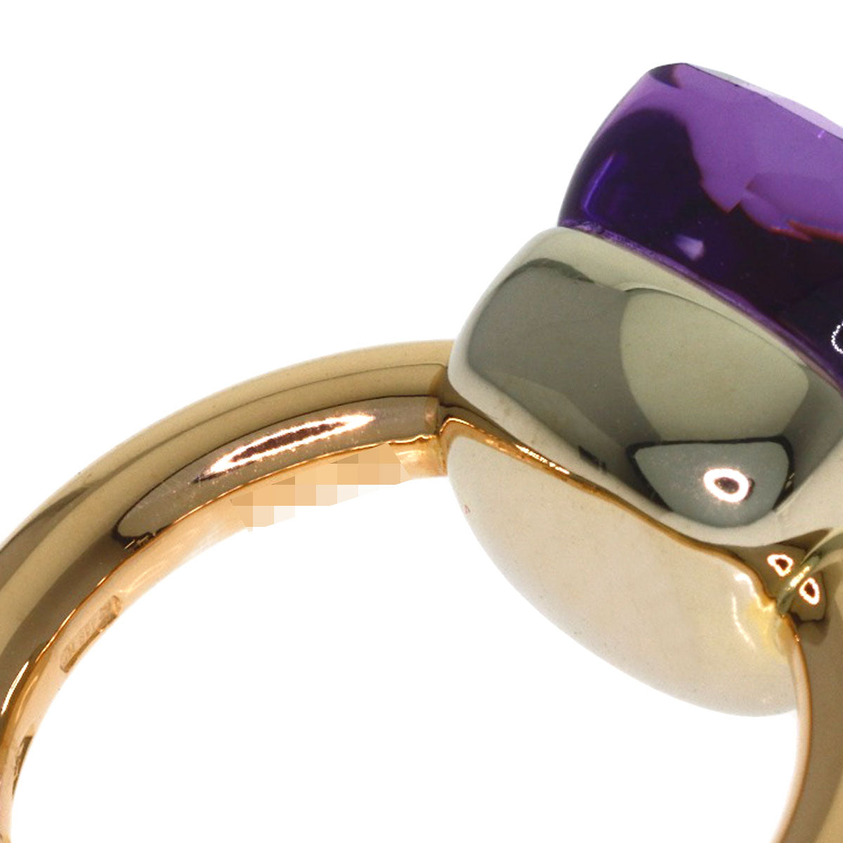 Pomellato Noodle Classic Amethyst Ring K18 Pink Gold K18 White GoldLadies [Used]
