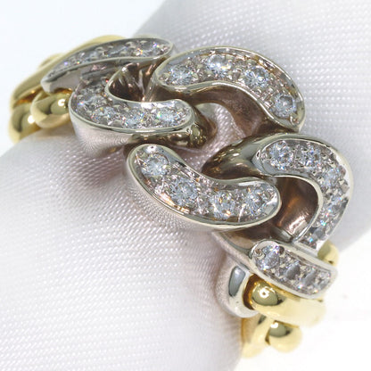 Pomellato Chain Ring Diamond Ring K18 Yellow Gold K18 White GoldLadies [Used]